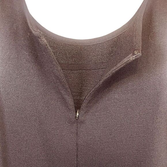 St. John Collection Textured Stretch Knit Sleeveless Dress - Picture 10 of 12